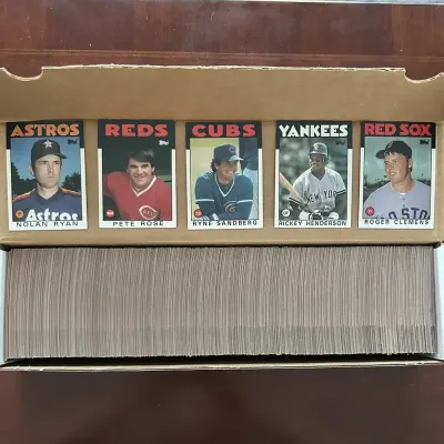 100s Of 1986 Topps Baseball Cards. Pete Rose, Nolan Ryan, and More