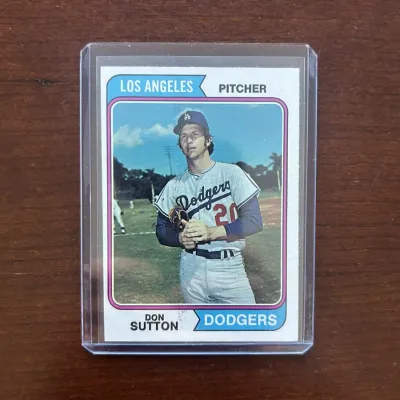 1974 Topps Baseball Card. Don Sutton - Los Angeles Dodgers. Card #220
