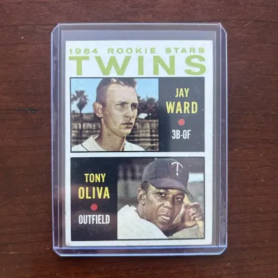 1964 Topps Baseball Card. Twins Rookie Stars - Tony Oliva. Card #116
