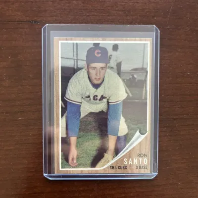 1962 Topps Baseball Card. Ron Santo - Chicago Cubs. Card #170