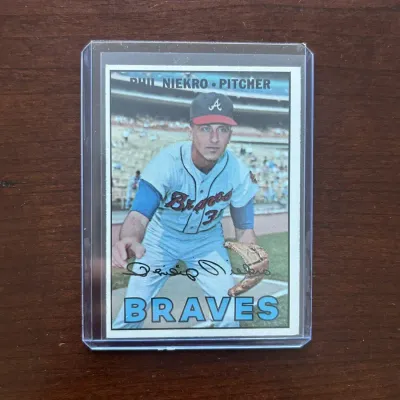 1967 Topps Baseball Card. Phil Niekro - Atlanta Braves. Card #456