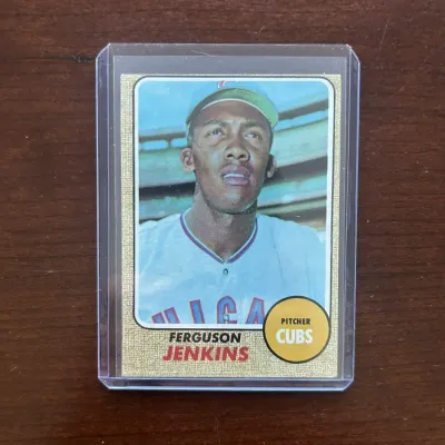 1968 Topps Baseball Card. Ferguson Jenkins - Chicago Cubs. Card #410