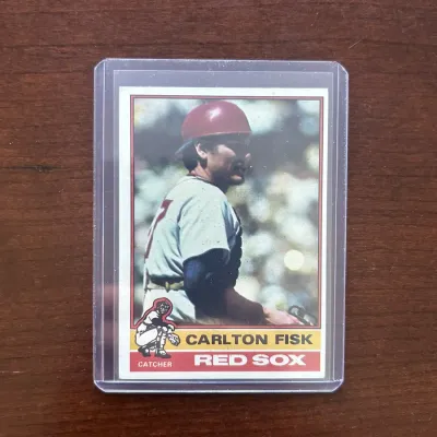 1976 Topps Baseball Card. Carlton Fisk - Boston Red Sox. Card #365