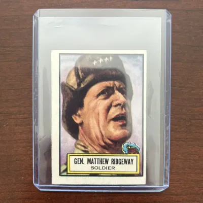 1952 Topps Look 'N See Trading Card. General Matthew Ridgeway - Soldier. Card #35