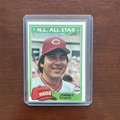 1981 Topps Baseball Card. Johnny Bench - Cincinnati Reds. Card #600