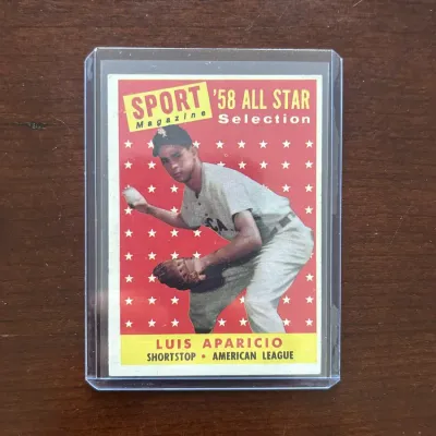 1958 Topps Baseball Card. Luis Aparicio - All Star. Card #483