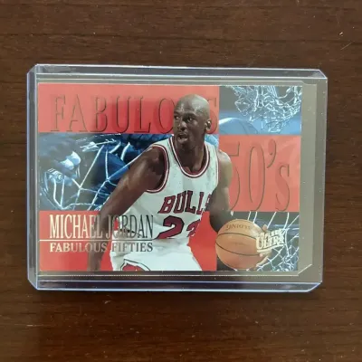 1995-96 Fleer Ultra Basketball Card. Michael Jordan - Fabulous 50s. Card #5