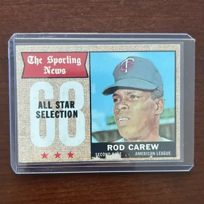 1968 Topps Baseball Card. Rod Carew - All Star. Card #363