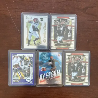 Ja'Marr Chase Rookie Football Card Lot
