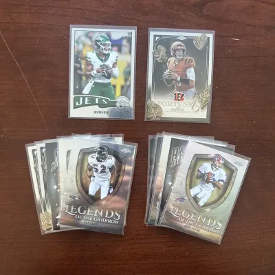 Topps Chrome Football Cards. Joe Burrow, Justin Fields, and More