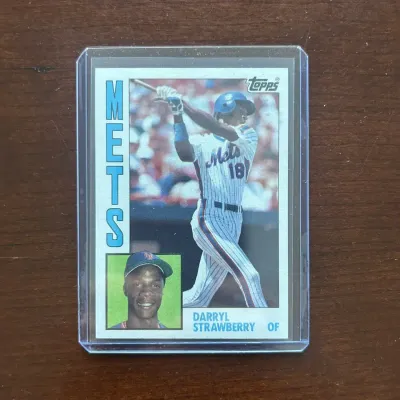 1984 Topps Baseball Card. Darryl Strawberry - New York Mets. Card #182