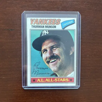1977 Topps Baseball Card. Thurman Munson - New York Yankees. Card #170