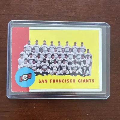 1963 Topps Baseball Card. San Francisco Giants Team Card. Card #417