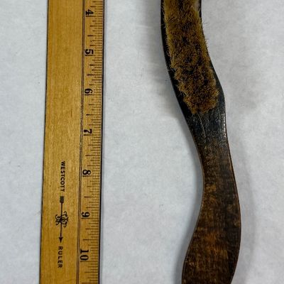 Vintage Curved Wooden Handle Clothes or Grooming Brush