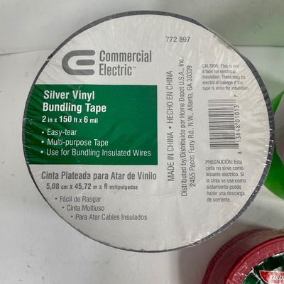 Assorted Duct and Vinyl Tape Rolls Including Duck Tape