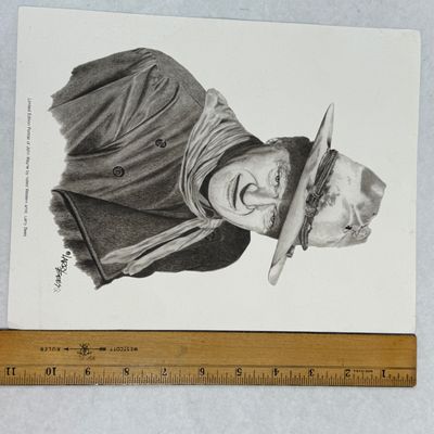 Vintage John Wayne Limited Edition Portrait Print by Larry Bees