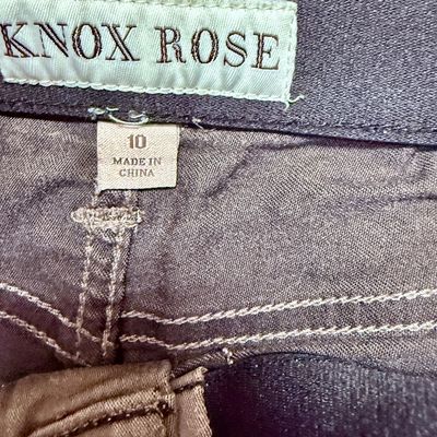 2 Pairs Knox Rose Womens Ankle Skinny Pants Size 10 NWT Teal & Brown