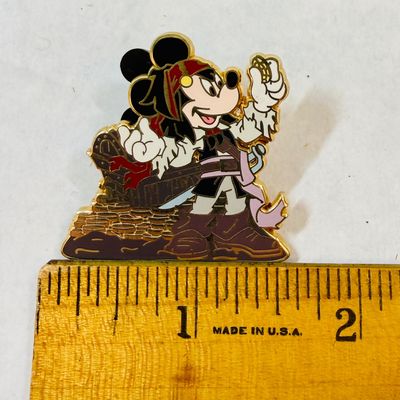 Disney Mickey Mouse as Captain Jack Sparrow Pirates of the Caribbean Pin