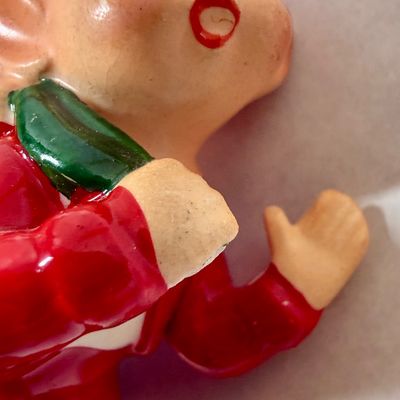 Vintage Ceramic Christmas Pixie Elf Figurines - Pair