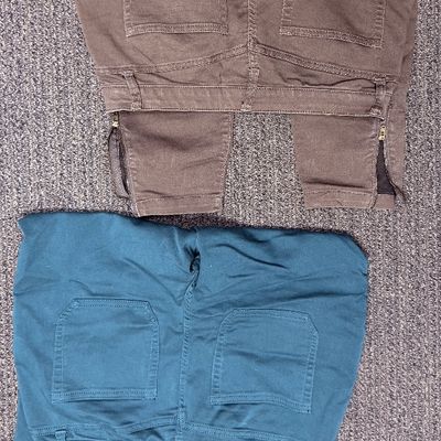 2 Pairs Knox Rose Womens Ankle Skinny Pants Size 10 NWT Teal & Brown