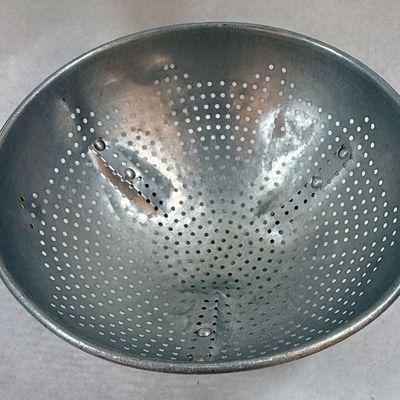 Vintage Aluminum Footed Kitchen Colander Strainer