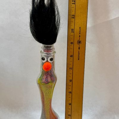 Vintage & Novelty Collectible Lot - Plush Dog in Sombrero, Sand Art Bottle & Pen