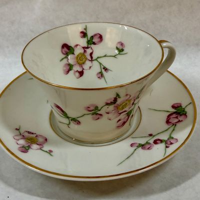 A. Lanternier & Co. Limoges France Teacup and Saucer Set