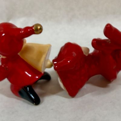 Vintage Ceramic Christmas Pixie Elf Figurines - Pair