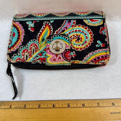 Vera Bradley Paisley Quilted Fabric Turnlock Wallet