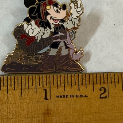 Disney Mickey Mouse as Captain Jack Sparrow Pirates of the Caribbean Pin