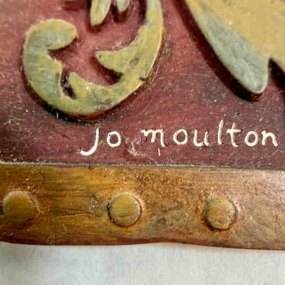 Jo Moulton Wall Plaques, Swirled Glass Egg & Frosted Glass Holly Basket