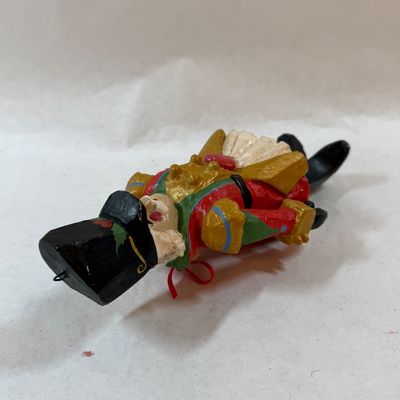 Vintage Hand-Painted Wooden Toy Soldier Nutcracker Figure Ornament