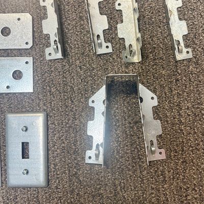 Assorted Metal Hardware, Electrical Boxes, and Simpson Strong-Tie Brackets