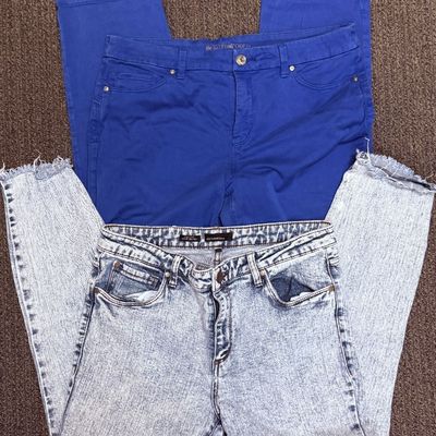Lot of 2 Pairs Women's Cropped Jeans - Chico's & Seethrusoul Size 1 / 30