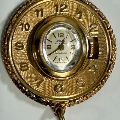 Vintage Gold Tone Pendant Watch