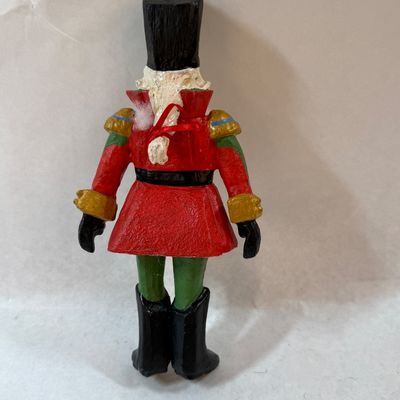 Vintage Hand-Painted Wooden Toy Soldier Nutcracker Figure Ornament