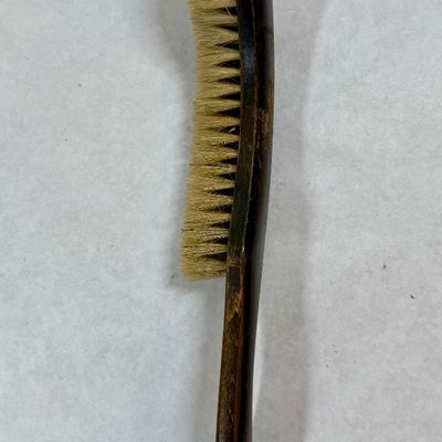 Vintage Curved Wooden Handle Clothes or Grooming Brush
