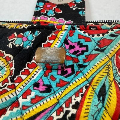 Vera Bradley Paisley Quilted Fabric Turnlock Wallet