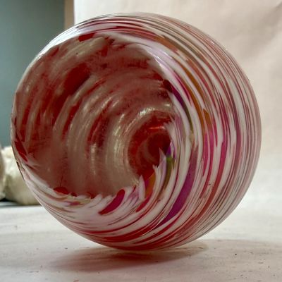 Jo Moulton Wall Plaques, Swirled Glass Egg & Frosted Glass Holly Basket
