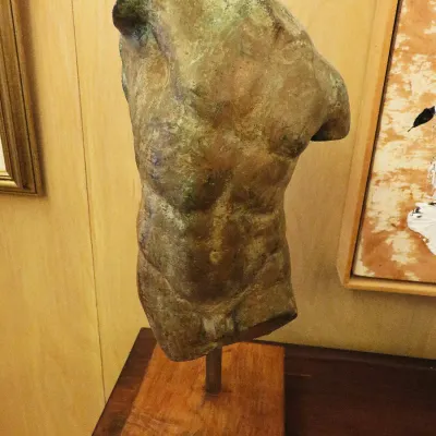 Sale Photo Thumbnail #90: Male torso bronze