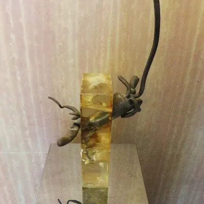 Sale Photo Thumbnail #23: Richard Hunt "Caryatid" 1972 Bronze & Acrylic