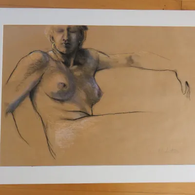 Sale Photo Thumbnail #500: Robert Burkert "Seated Nude"