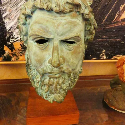 Sale Photo Thumbnail #86: Early 20th century bronze bust of Zeus