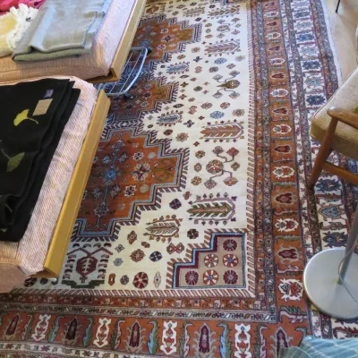 Sale Photo Thumbnail #400: (BID ITEM) 14.8'x8.11' India Heriz rug