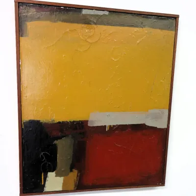 Sale Photo Thumbnail #419: Ruth Migdal "Third from Dana's" 1961 oil painting