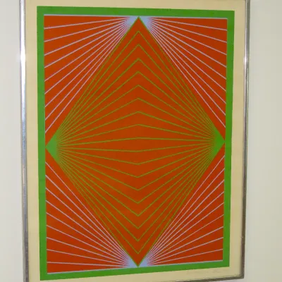 Sale Photo Thumbnail #421: Richard Anuskiewicz "Diamond Chroma" 1965 183/200