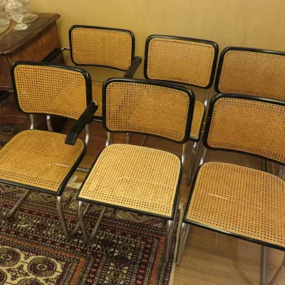 Sale Photo Thumbnail #79: Set of 6 Thonet Cesca chairs by Marcel Breuer