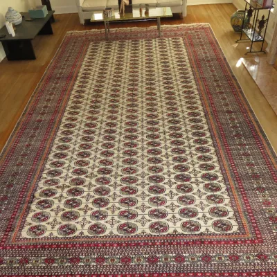 Sale Photo Thumbnail #416: (BID ITEM) 17.8'x9.10' Pakistani Bokhara rug