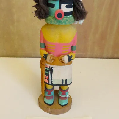 Sale Photo Thumbnail #283: Hopi half-clown kachina by Delbridge Honani