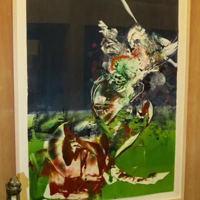 Sale Photo Thumbnail #18: June Leaf "Dragon" monotype 1990